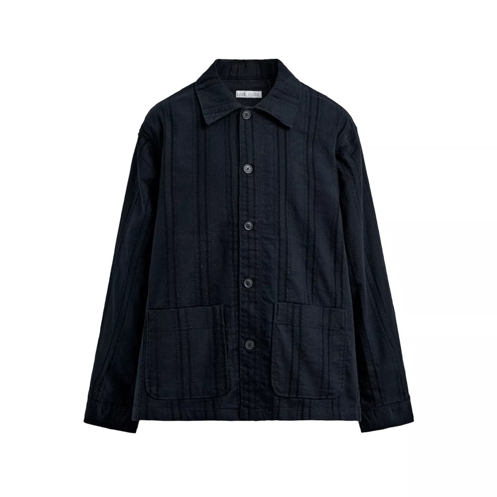 Striped Jacquard Overshirt